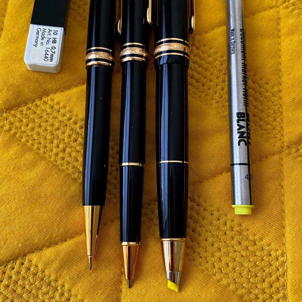 Vintage 14k Gold Mont Blanc Meisterstuck Pen Set